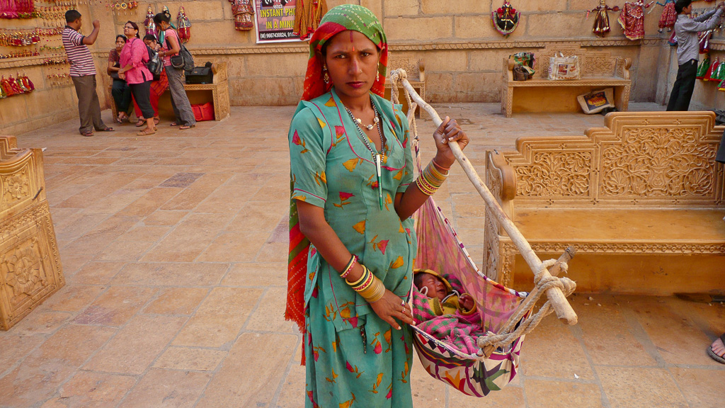 Jaisalmer femme avec bébé